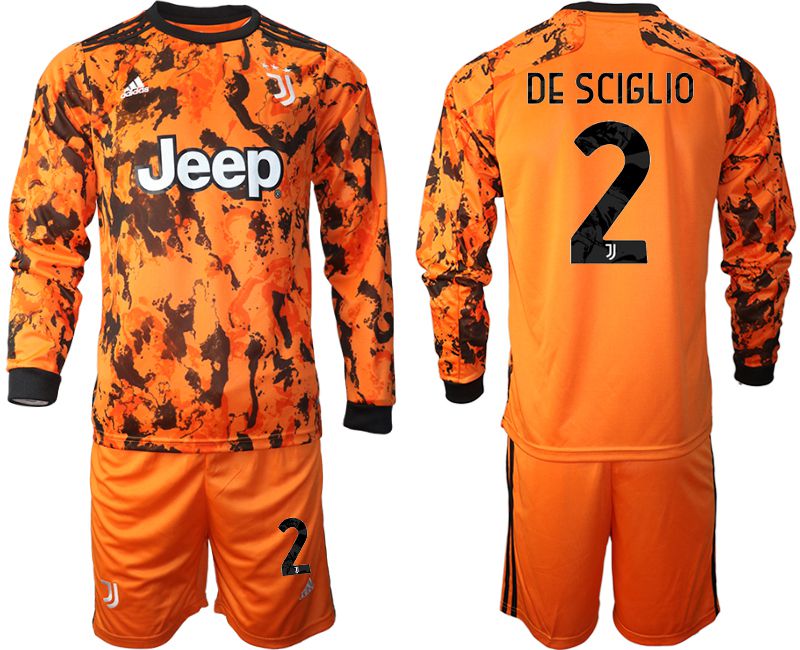 Men 2020-2021 club Juventus away long sleeves #2 orange Soccer Jerseys->juventus jersey->Soccer Club Jersey